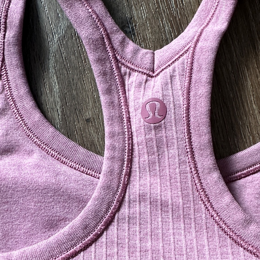 lululemon athletica Pink Ribbed Sports Bra Top - Picture 3 of 3